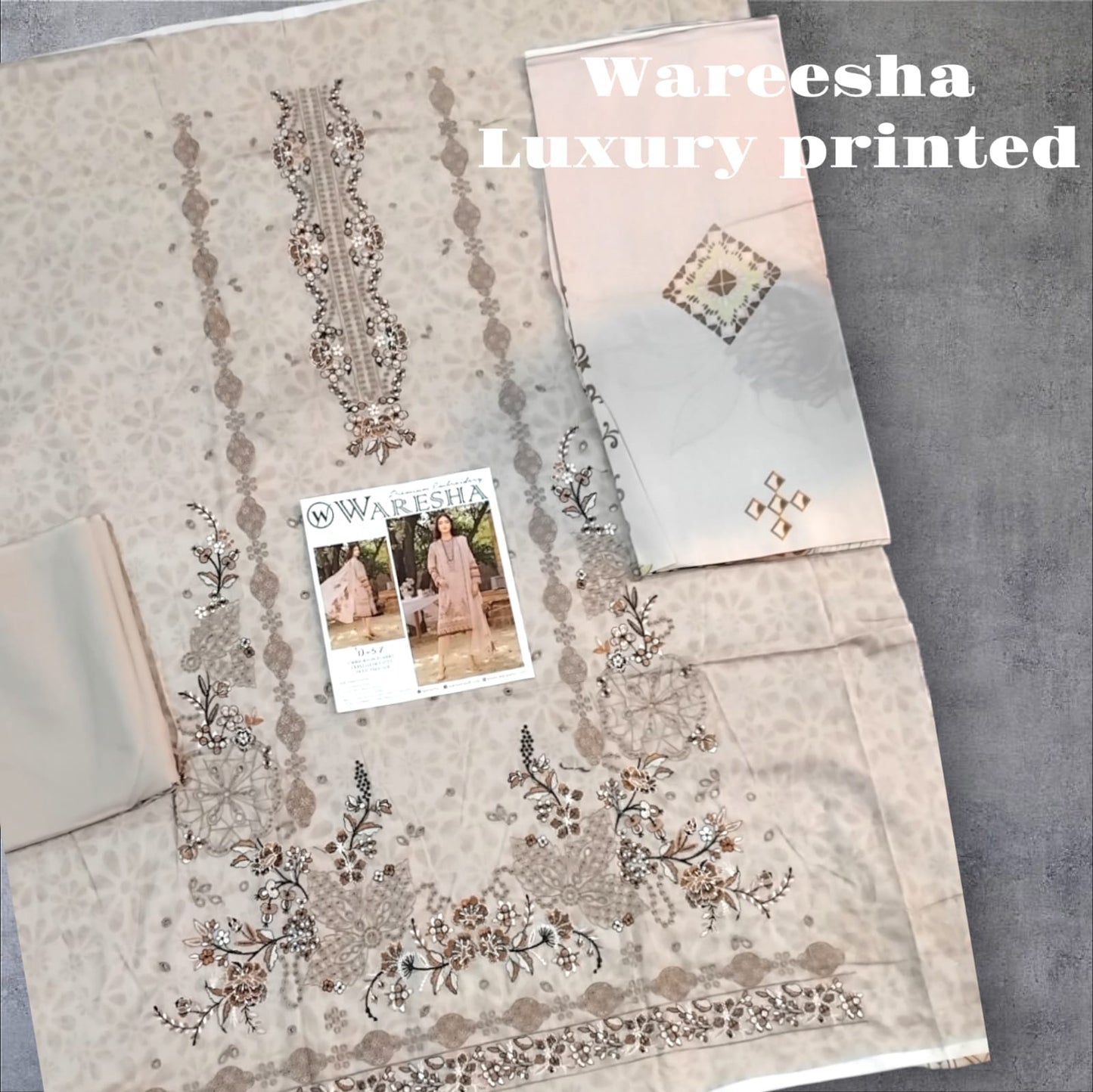 wareesha luxury printed